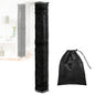 Quilted Door Jamb Protector Pad, with 3 Sewn-in Steel Spring Clips,Black (72" x 24")