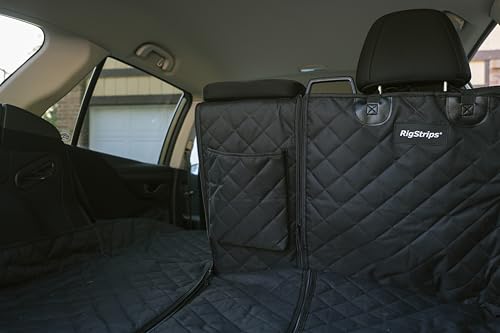 RigStrips TrunkGuard – Modular Trunk Cover with Removable Bumper Mat, Zippable Sections for Skis & Boards, Partial Seat-Down Coverage, Pet & Cargo Protector for SUVs, Crossovers & EVs