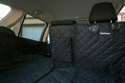 RigStrips TrunkGuard – Modular Trunk Cover with Removable Bumper Mat, Zippable Sections for Skis & Boards, Partial Seat-Down Coverage, Pet & Cargo Protector for SUVs, Crossovers & EVs