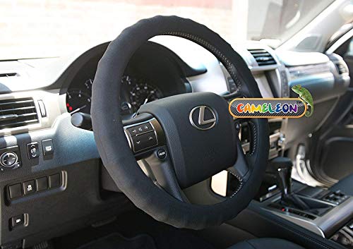 Silicone Black Steering Wheel Cover- Racing Power Grip-Ergonomic Handling (Black)