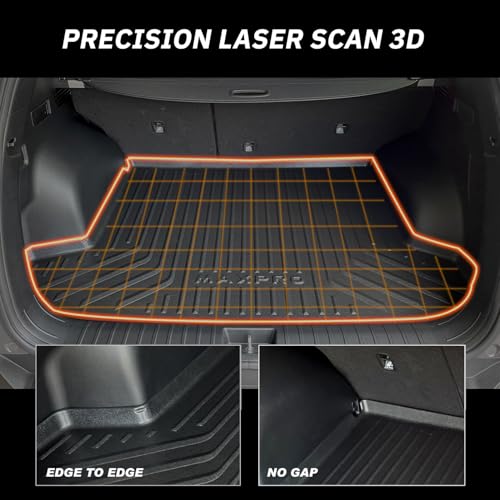 Premium MAXPRO Cargo Mat for 2018-2026 BMW X3 All Weather Waterproof TPE Cargo Liner Custom Fit Trunk Mat Automotive Floor Mats BMW X3 Accessories Cargo Mat Car Mats Heavy Duty SUV Interior Protection