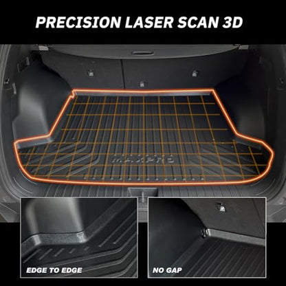 Premium MAXPRO Cargo Mat for 2018-2026 BMW X3 All Weather Waterproof TPE Cargo Liner Custom Fit Trunk Mat Automotive Floor Mats BMW X3 Accessories Cargo Mat Car Mats Heavy Duty SUV Interior Protection