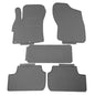 IKON MOTORSPORTS, Custom Fit Floor Mats Compatible with 2008-2017 Mitsubishi Lancer, Gray/Grey Latex Rubber All Weather Car Auto Carpets Liner 5PC Protector, 2009 2010 2011 2012 2013 2014 2015 2016