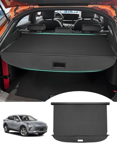 Powerty Retractable Cargo Cover for 2024 Buick Envista, Canvas Texture Trunk Cover Privacy Screen Rear Security Shade for Envista Accessories - size: 2024 | Buick Envista