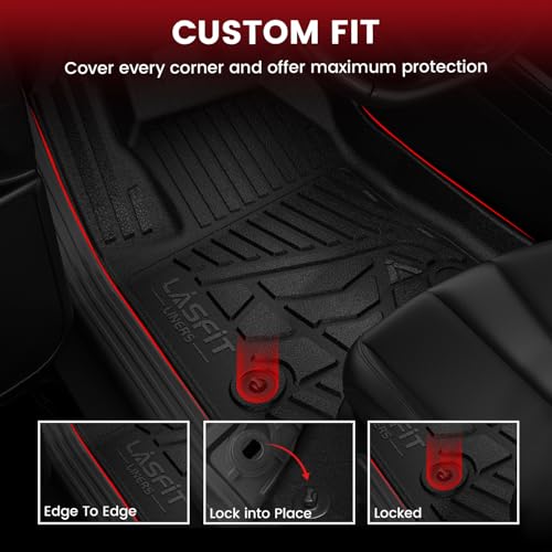 LASFIT Floor Mats & Cargo Liner 2021-2026 & Only 7 Seats (Not for 8/9 Seats) for Chevy Suburban/GMC Yukon XL(Only Yukon XL, Not Fit Yukon)/Cadillac Escalade ESV(Only Escalade ESV, Not Fit Escalade) - size: Suburban/Yukon XL/Eacalade ESV 7 Seats 2021-2026
