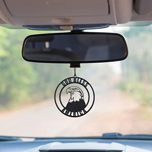 Rear View Mirror Accessories - Car Mirror Hanging Accessories - Car Pendant, Car Charms Ornament - Swinging Ornaments Cars Accessory for Men and Women Hanger - Black (American Bald Eagle) - style: American Bald Eagle