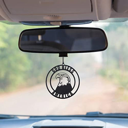 Rear View Mirror Accessories - Car Mirror Hanging Accessories - Car Pendant, Car Charms Ornament - Swinging Ornaments Cars Accessory for Men and Women Hanger - Black (American Bald Eagle) - style: American Bald Eagle