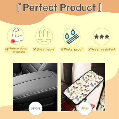 Car Handrail Box Cushion Soft Comfortable Anti Slip Middle Consoles Protector, Universal for Most Cars Trucks and SUV Fashion Car Interior Accessories Unisex - Dachshund