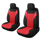 CAROMOP Car Seat Covers Front Set, Washable and Breathable Premium Cloth Seat Covers for Cars, Universal Fit for Most Car Interior Covers-Sedan Truck SUV(Black/Red)