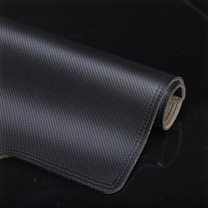 Dashboard Cover for 2014–2018 Chevrolet Silverado/GMC Sierra 1500, 2015–2019 Silverado/Sierra 2500HD 3500HD – Carbon Fiber Leather Dash Mat Sun Shade Protector (Black)