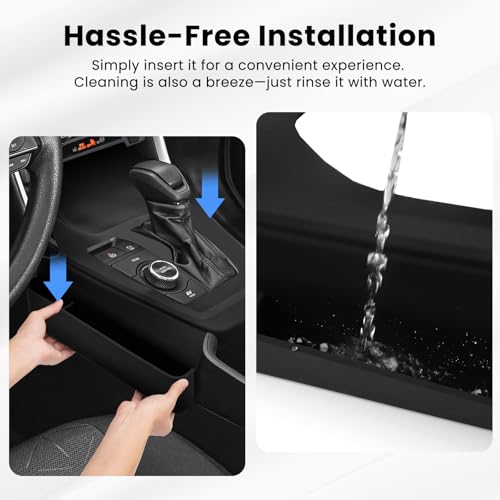 Autorder Silicone Center Console Organizer for 2019-2026 Toyota RAV4 Accessories Seat Gap Storage Box Soft Gear Shift Panel Trim Cover - size: 2019-2026 Toyota RAV4