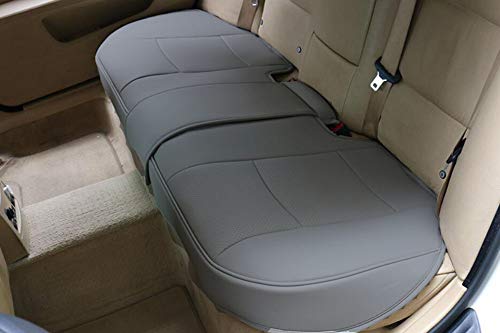 1 Pack Car Interior Luxury PU Leather Bench Seat Protector Rear Car Seat Cover Rear Seat Bottom Cover Fits 90% of car - for Seat Bottom Only(Dark Grey- Rear seat) - color: Dark grey- Rear seat