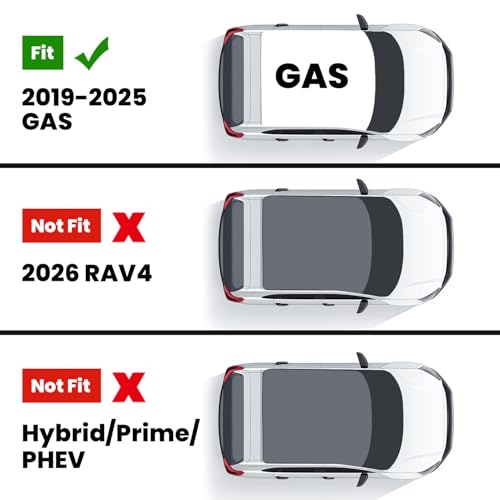 LASFIT Floor Mats for Toyota RAV4 2019-2025 Gas(Not Fit Hybrid/Prime) All Weather TPE Custom Fit Floor Liners for RAV 4 LE/XLE/Limited/Adventure/XLE Premium/TRD Off-Road Front&Rear 2 Row Car Mats