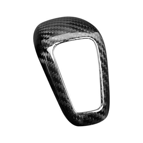 Compatible wth Carbon Fiber Gear Shift Knob Cover Automotive Shift Lever Decoration for Porsche Cayenne 2018-2023 (Black)