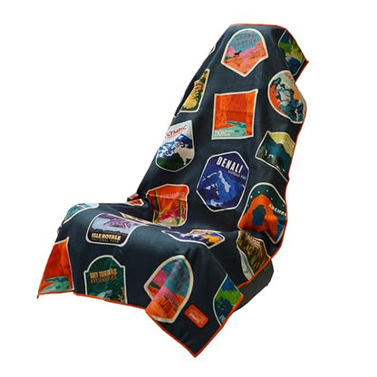Sprints Athletic Running Towel, Full-Sized, Car Seat Cover - Performance Microfiber… (National Parks)