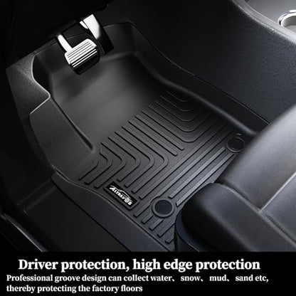 Floor Mats for 2024 2025 2026 Chevy Traverse & 2025-2026 Buick Enclave & 2024-2026 GMC Acadia 7 Seats-2 Row Bucket Seat, TPE All Weather Full Set Car Mats Accessories - size: 2024 Traverse 7 Seats-(Full Set)