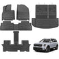 KARPAL Floor Mats for 2020-2025 Kia Telluride 7&8 Seats, TPE All Weather Custom Fit Floor Liners Car Mats Kia Telluride Accessories, 1st & 2nd & 3rd Row & Trunk Mat Full Set