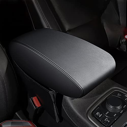 Black Leather Armrest Covers for Grand Cherokee 2011-2021 Jeep Console Cushion for Grand Cherokee（not for 2022