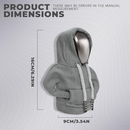 Gear Shift Hoodie, Gear Shift Cover, Fashionable Hoodie Automotive Gear Shift Knob Protector, Car Accessories Mini Sweater Gear Shift Knob Cover for Car Gear Shift Levers (Gray) - color: Gray