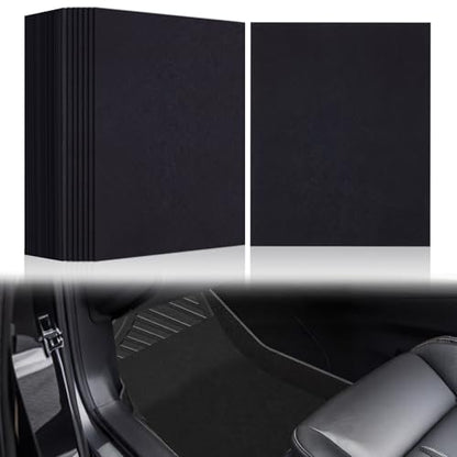 Breling 50 Pcs Disposable Floor Mats for Cars 15.7'' x 19.6'' Black Non Woven Fabric Automotive Floor Mats Protectors, Absorbent Non Slip Car Foot Pads, Vehicle Carpet for SUV, Truck, Wash, Detailing