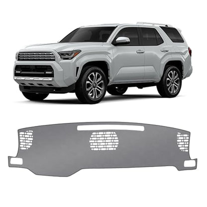KUST Gray Dash Cover Compatible with 2025-2026 Toyota 4Runner & 2024-2026 Toyota Tacoma Dashboard Cover Accessories for 4Runner/ Tacoma Non-Slip Polyester Dashboard Mat No Glare - size: 4Runner 25-26(Gray)