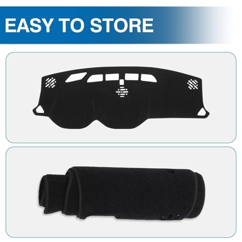 KUST Black Dash Cover for Chevy Chevrolet Traverse 2018-2023 (L, LS, LT,Premier, High Country) Polyester Dashboard Cover Non-Slip Interior Accessories for Traverse Custom Fit Dash Mat - size: 59.06"×21.26"(Chevrolet Traverse 18-23)