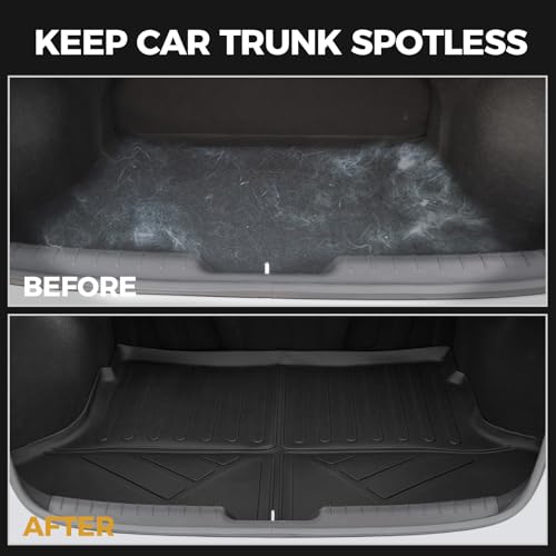 Floor Mats for Hyundai Elantra Gas 2021-2026, All Weather Floor Mats Trunk Cargo Liner and Door Sill Guards Accessories, Full Coverage Set (Not fit Hybrid Models) - size: For Hyundai Elantra | 2021-2026