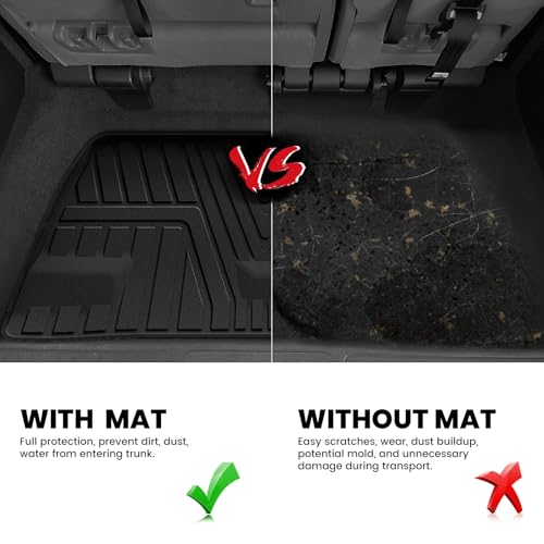 LASFIT Trunk Mat for Honda Odyssey 2018-2026, Custom Fit Cargo Mat, Waterproof All Weather, Kid & Pet Friendly, Easy Clean for Family Use - style: 7）For Honda Odyssey| 2018-2026 | Trunk Mat