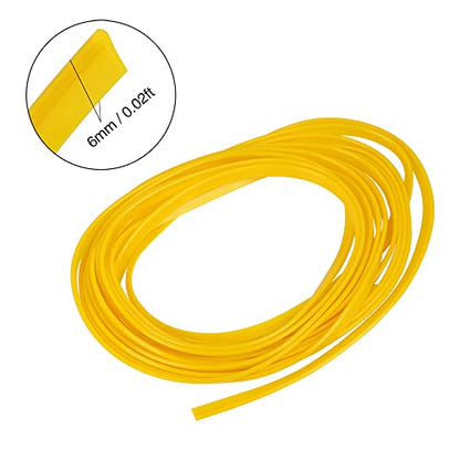 X AUTOHAUX Car Interior Trim Strip Line Door Edge Seal Protector Yellow 5m 16.4ft - color: Yellow