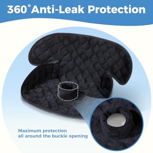 2 Pack Waterproof Piddle Pads, Potty Training Car Seat Protector & Reusable Liner – Non-Slip, Leak-Proof Cover for Car Seats, Strollers, High Chairs, Machine Washable (Black)