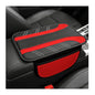 Car Center Console Cover, Leather Auto Arm Rest Protector Cushion with 2 Side Storage Bags, Universal Armrest Cushion Pad Middle Console Cover for SUVs Sedans Trucks (Red) - color: Red