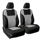 FH Group Gray Polyester Car Seat Cover, 3D Air Mesh, Front Set, Airbag Compatible, Universal Fit for Cars Trucks SUVs - color: Gray, size: Front Set
