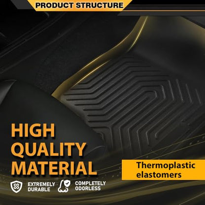 G-PLUS TPE Cargo Liners Compatible with 1999-2007 Chevy Silverado/GMC Sierra 1500 2500 (Fits Extended Cab Trucks Only) 3PCS Black Floor Liners 1st & 2nd Row All Weather Full Protection - size: Fit Silverado/Sierra 99-06 | Extended Cab | 3PCS