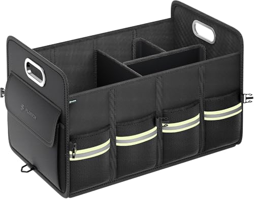 Update Trunk Organizer for Suv, Premium Waterproof Car Organizers and Storage, Collapsible Multi-Compartment Truck Organizer Back Seat Storage for Car - size: Without Shoe Storage-M