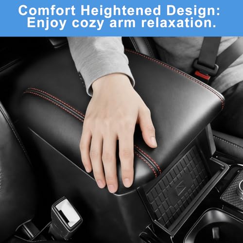 for 2020-2024 2025 2026 Ford Explorer Center Console Cover for 2020-2026 Ford Explorer XLT/Limited/ST/ST-Line/Timberline/Tremor/Platinum/King Ranch Accessories, Middle Console Armrest Cover - style: Style A