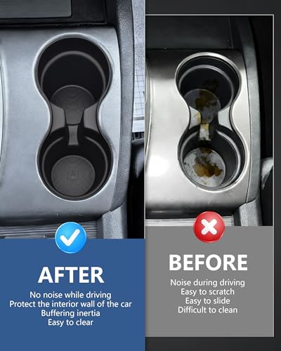 Cup Holder Inserts for Honda Pilot 2016-2022| Ridgeline 2017-2023| Passport 2019-2023 Accessories, Non-Slip TPE Center Console Protector to Prevent Spills & Scratches - size: For Pilot 16-22&Ridgeline 17-23&Passport 19-23