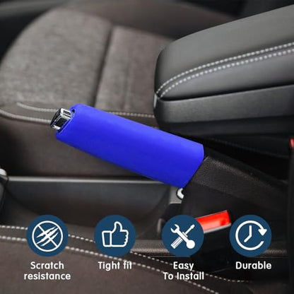 Car Handbrake Cover Gear Shift Knob Cover, Auto Comfortable Grip Handbrake Cover, Silicone handbrake Cover for Most Vehicle Handbrake - color: Blue