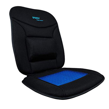 Truck Seat Cushion – Gel Memory Foam Seat Pad with Lumbar & Back Support, for Office Chair, Car & Semi-Truck, Pain Relief & All-Day Comfort