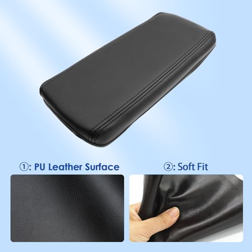 2023 2024 2025 2026 Prius Center Console Cover for Toyota Prius (LE/XLE/Limited/Nightshade Edition), Waterproof&Comfy Leather Armrest Cover 2026 2025 Prius Accessories (Leather) - color: Leather