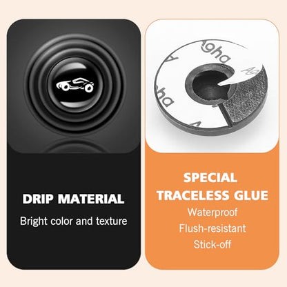 30PCS Car Shock Absorber, Car Door Shock Absorber Cushion Gasket, Sound Deadening High Elasticity Silicone Waterproof Absorber, DIY Self-adhesive Replacement Parts, Universal for Most Cars (Black) - size: 30 PCS