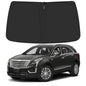 Windshield Sun Shade for 2017-2025 Cadillac XT5 Accessories, Foldable Window Sunshade Sun Visor Protector, Front Windshield Sunshade Sun Shield Blocks UV Rays Heat - size: Silver & Black-Fit 2017-2025 Cadillac XT5