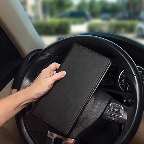 Samsill 2 Pack Car Registration and Insurance Holder, Essential Vehicle Glove Box Organizer, Vehicle Document Holder, Faux Leather, Sleek Black Design, Lottery Ticket Holders - size: 4.9" x 9.5", style: 2 PACK