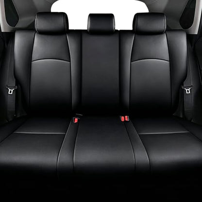 Custom Fit for Toyota CHR 2018 2019 2020 2021 2022 Full Set Faux Leather C-HR Seat Covers Compatible Airbag Black