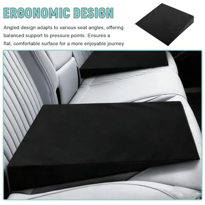 vvag 2PCS Auto Seat Wedge Leveling Cushion,Comfortable Ergonomic Wedge Car Seat Cushion,Heightening Seat Foam Pad Booster, Angled Design RearSeat Leveling Pad Office Chairs Cushion for Pain Relief
