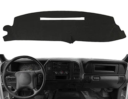 Dash Cover Mat Custom for 1997-2000 Chevrolet Silverado/GMC Sierra C1500 C2500 C3500 K1500 K2500 K3500,1997-1999 GMC Yukon/Chevy Tahoe Suburban,Dashboard Pad Cap Carpet(Black) Y57 - color: 97-99 Black