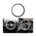 Elastic Stretch Car Steering Wheel Cover, 15Inch Breathable Ice Silk Vehicle Steering Wheel Protecter, Cool in Summer Automotive Interior Protection, Universal for SUV Sedan Truck (Gray) - color: Gray