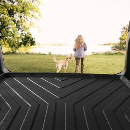 Volvo XC60 2010-2017 Cargo Liner 3D Custom Fit Heavy Duty All Weather Rubber Car Trunk Liners Waterproof Odorless Non-Slip Soft TPE Cargo Mats (Black) by RizLiner - size: XC60 2010 - 2017 Cargo