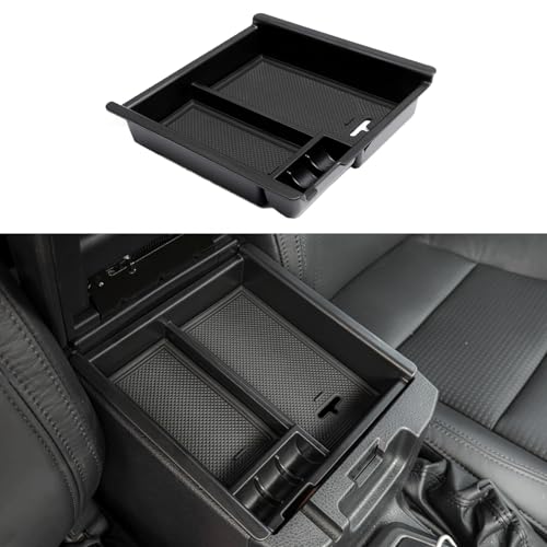 Center Console Organizer Tray Compatible with Toyota Tacoma Accessories 2016-2022 2023, Armrest Insert Container ABS Material Secondary Storage Box