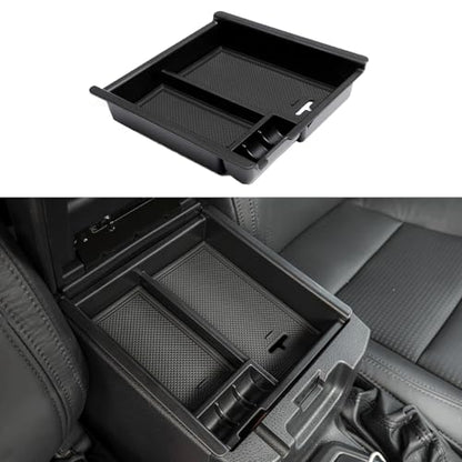 Center Console Organizer Tray Compatible with Toyota Tacoma Accessories 2016-2022 2023, Armrest Insert Container ABS Material Secondary Storage Box