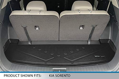 SMARTLINER Custom Fit 3 Row Floor Mats & Cargo Liner Behind 3rd Row Set for 2021-2025 Kia Sorento